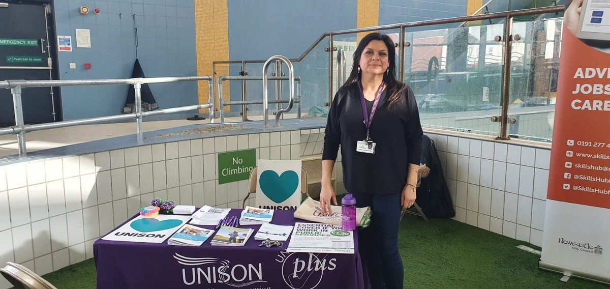 Our Deputy Branch Secretary, Nicky Ramanandi, is out and about speaking to existing and new members at East End swimming pool. Come and say hello if you're there 💜💜💜