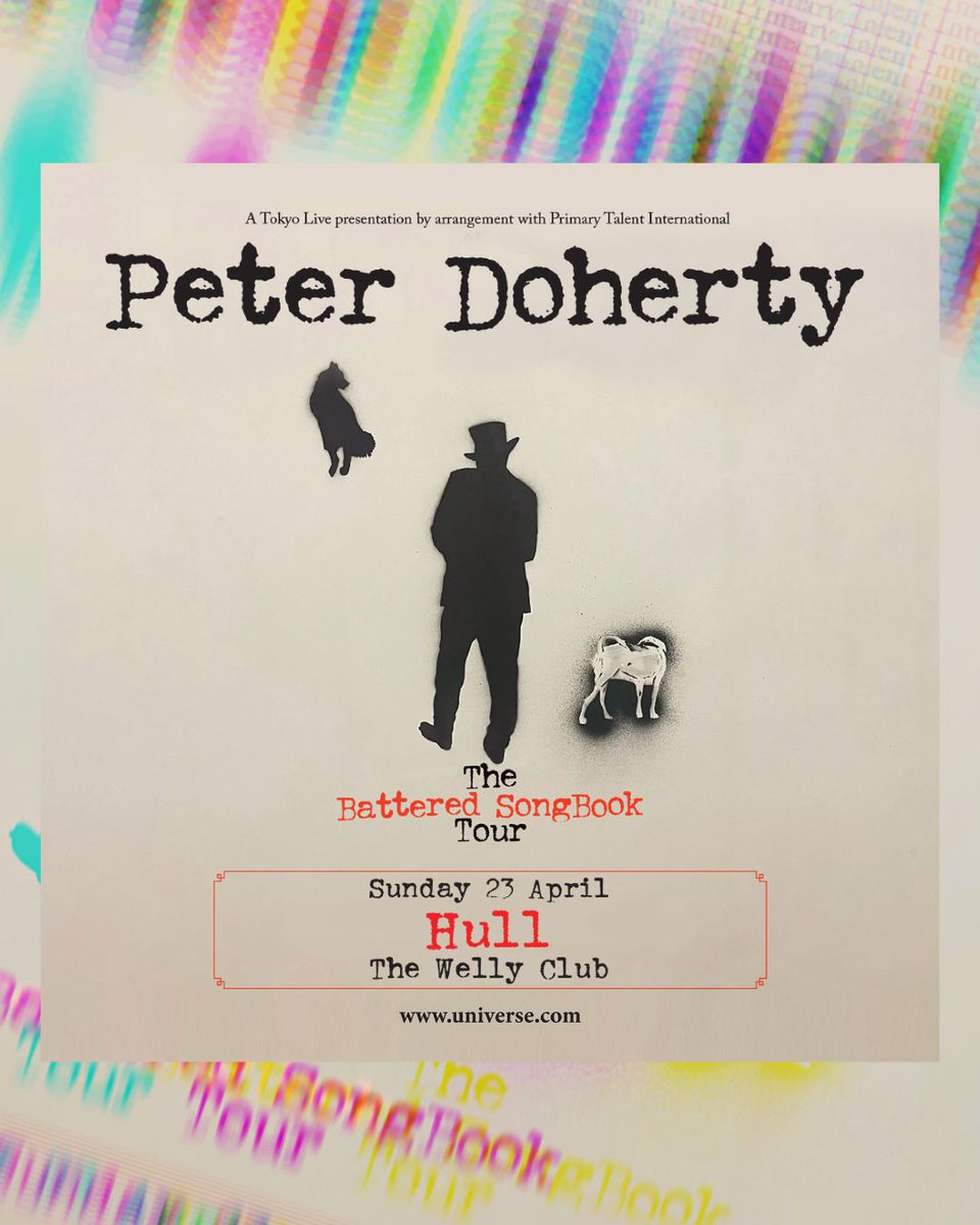 🎟️ON SALE NOW 🎟️ @petedoherty plays The Welly on Sunday 23rd April as part of the Battered Songbook tour! Tickets available at bit.ly/3ZgSIdd