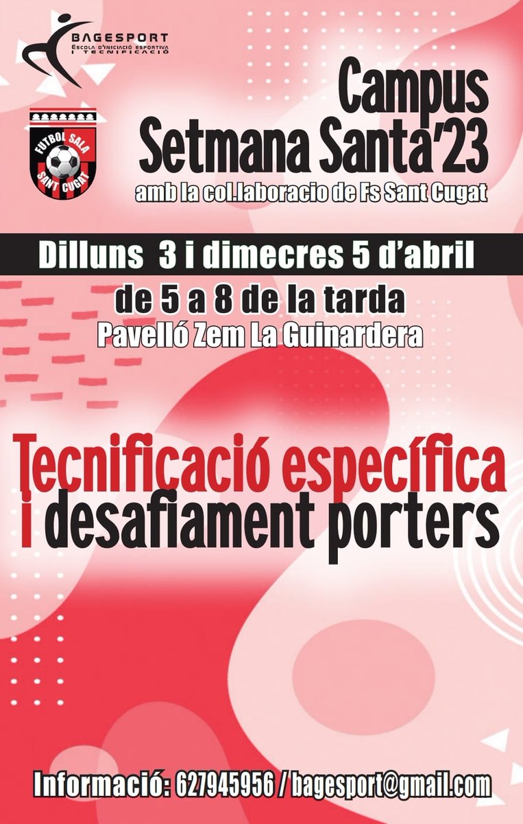 FSSANTCUGAT's tweet photo. ⚽️ Ja s'han obert les inscripcions pels dos Campus de Setmana Santa que organitza el club.

✍️ Tota la INFO a https://t.co/H2H3YIfbb7 .

#SantCugat #somvermellinegres #123santcu @jordpalau @alberttejero @manelm1972 @martacolome6 @SamyaaBouras @AnnaPaA19 @LosaAitor @jordicampoy8 https://t.co/vIclYwgfuU