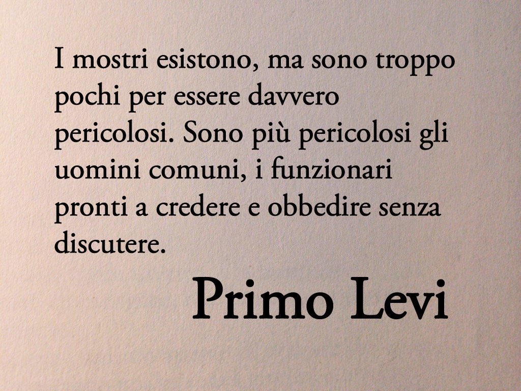 Delilah on Twitter: "RT @Poesiaitalia: Primo Levi - Se questo è un uomo"