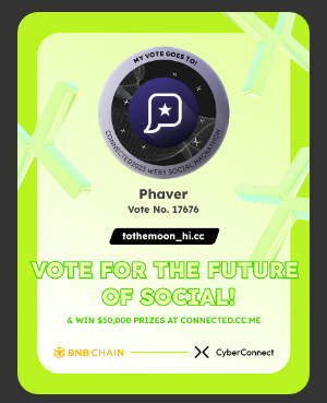 gjthyp's tweet photo. Just voted for my favorite project Phaver in #Connected2023, a Web3 Social hackathon by @CyberConnectHQ the social graph protocol &amp; @BNBCHAIN
Join me to vote for a better social and win $50,000-$100,000 prizes!
https://t.co/SDTbI58kYq
sig:rlwFOB 
  https://t.co/lhcZ80wfqJ https://t.co/CVI5oj85RW