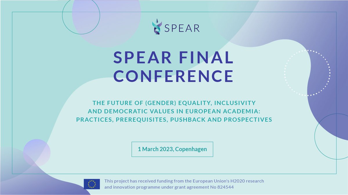 SpearProject's tweet photo. ⏰Here's your end-of-the-week reminder that online registrations for SPEAR final conference are still open!

Join us online on 1 March, 9-11 CET for a presentation on SPEAR's objectives &amp; impacts

👉https://t.co/AQ5zqqL1bf
#GenderEquality #research #academia https://t.co/Wn2WBLEgaR