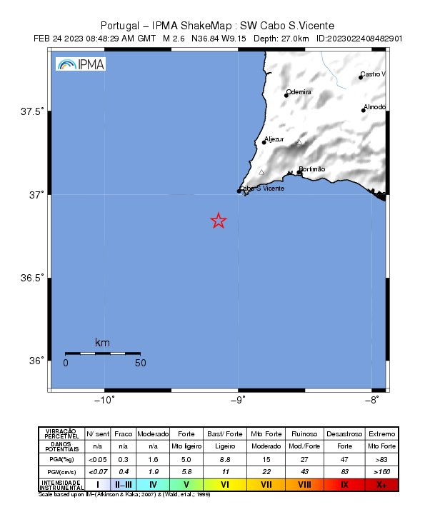 VOSTPT's tweet photo. ℹ️ #ATerraTreme Dois sismos, de magnititude 2.6 e 3.3, ocorreram na zona do #Algrave, registados pelo @ipma_pt. Se sentiste qualquer um dos dois, preenche o formulário: https://t.co/CURxnDLuDQ ℹ️ https://t.co/iuOA8mBXXs