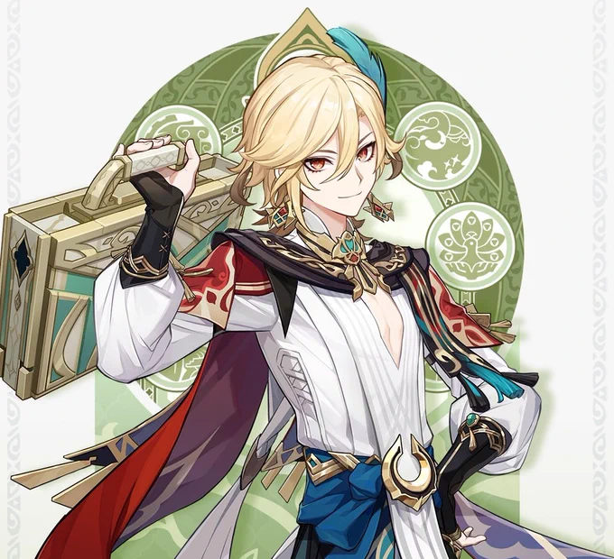 Kaveh art is cute but I don't feel this energy like from ingame model. Kaveh so babyfaced oho 