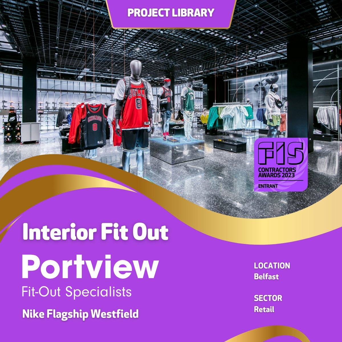 Here is a look at @PortviewFitOut's Interior Fit Out of Nikes flagship store in Westfield, Belfast

Click here for full details about this project and others like it: thefis.org/project-librar…
