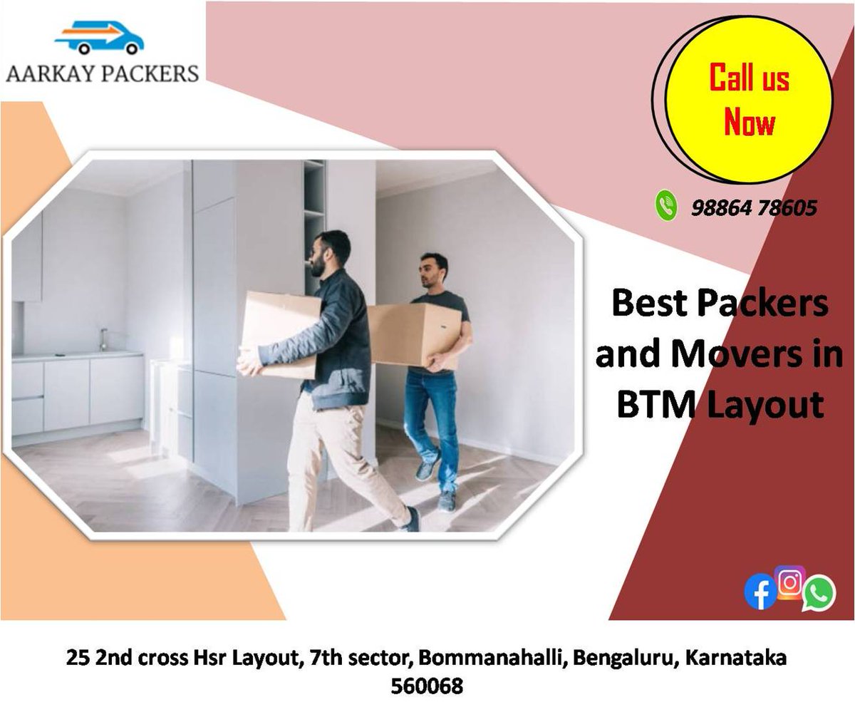 Aarkaypackers1's tweet image. If you are looking for reliable and trusted packers and movers in BTM Layout then you have landed at the right place.
aarkaypackers.com/packers-and-mo…

#Houserelocation #moversbangalore, #Packersandmoversbangalore, #packersandmoversnearme,#Bestpackersandmoversbangalore, #movers