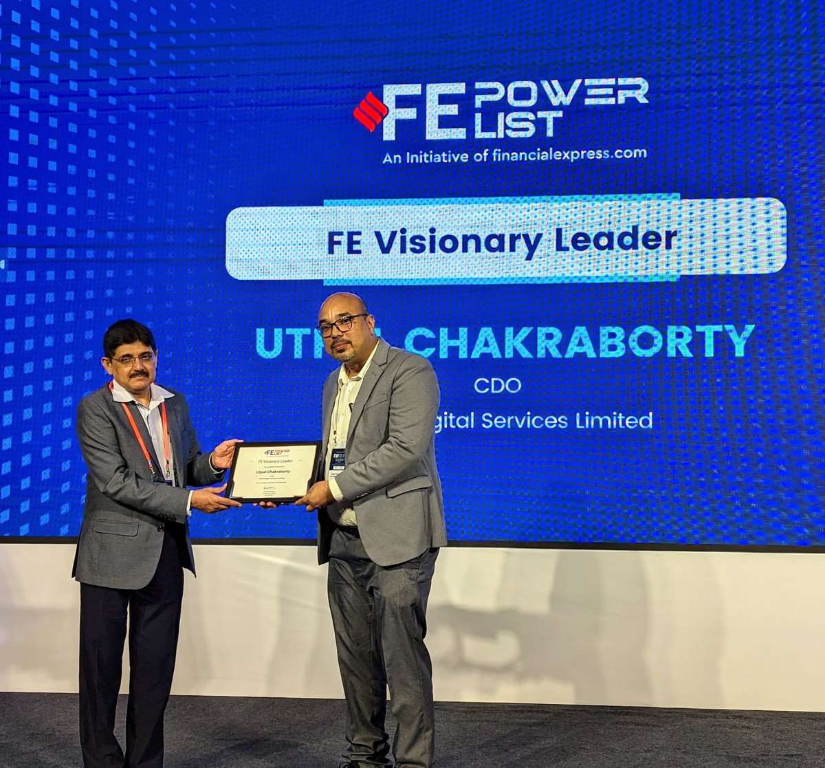 AlliedDigital's tweet photo. Utpal Chakraborty- CDO at Allied Digital has been felicitated with the Financial Express Visionary Leader recognition by https://t.co/GJOOoMyCsQ at the Fintech Summit on the 23rd of February, 2023 held in Sofitel, Mumbai.
#FEFinTechSummit #AlliedDigital #FinancialExpress #award https://t.co/qurFAWNNDD