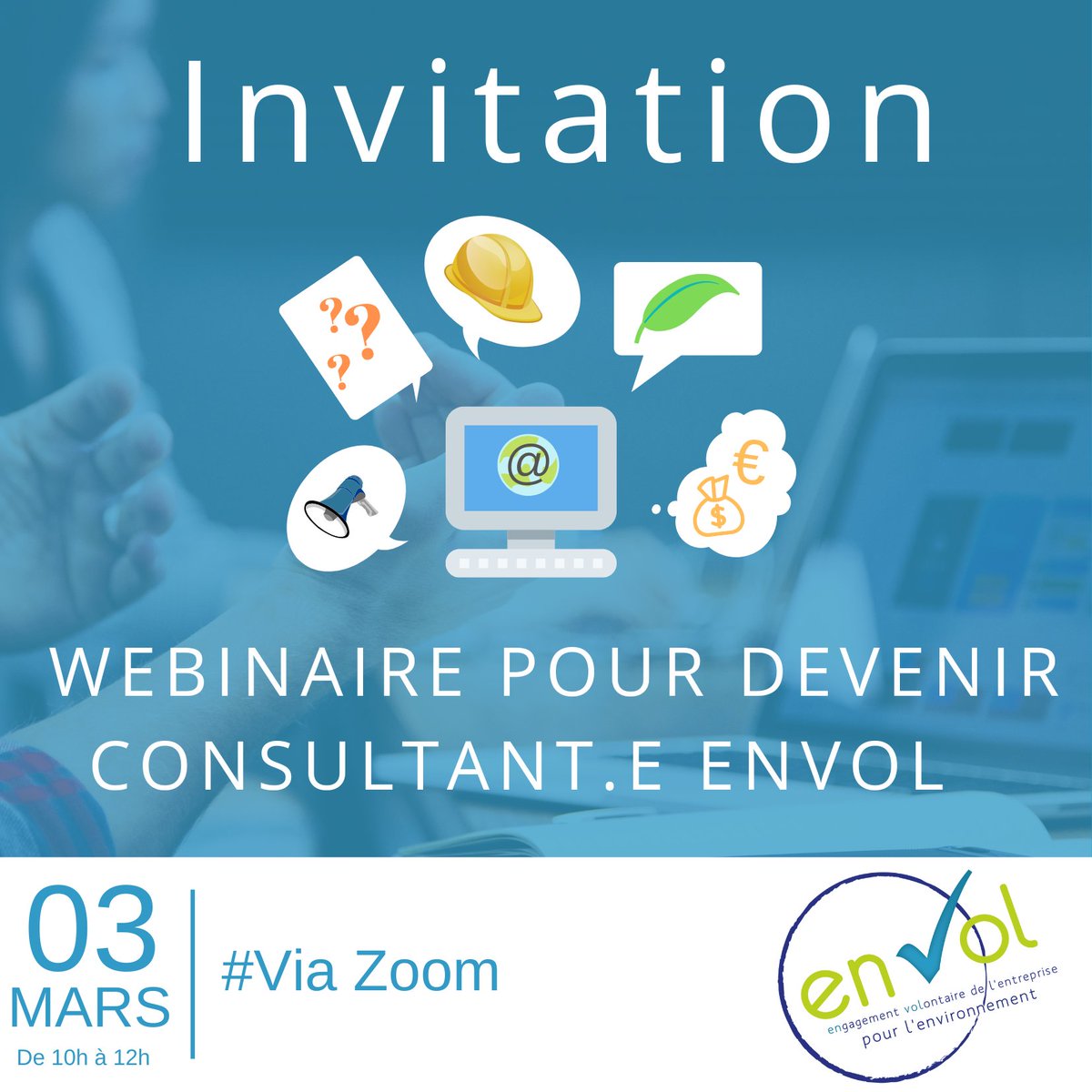 Label_EnVol's tweet image. #Webinaire #ConsultantPartenaire
J-7 avant le webinaire pour devenir #consultant partenaire EnVol !
📆Rendez-vous VENDREDI 03/03 de 10h à 12h sur Zoom !
Pour participer👉lnkd.in/eHZ58uef
Rejoignez une #communauté d'acteurs #engagés pour l'environnement !
@ccifrance