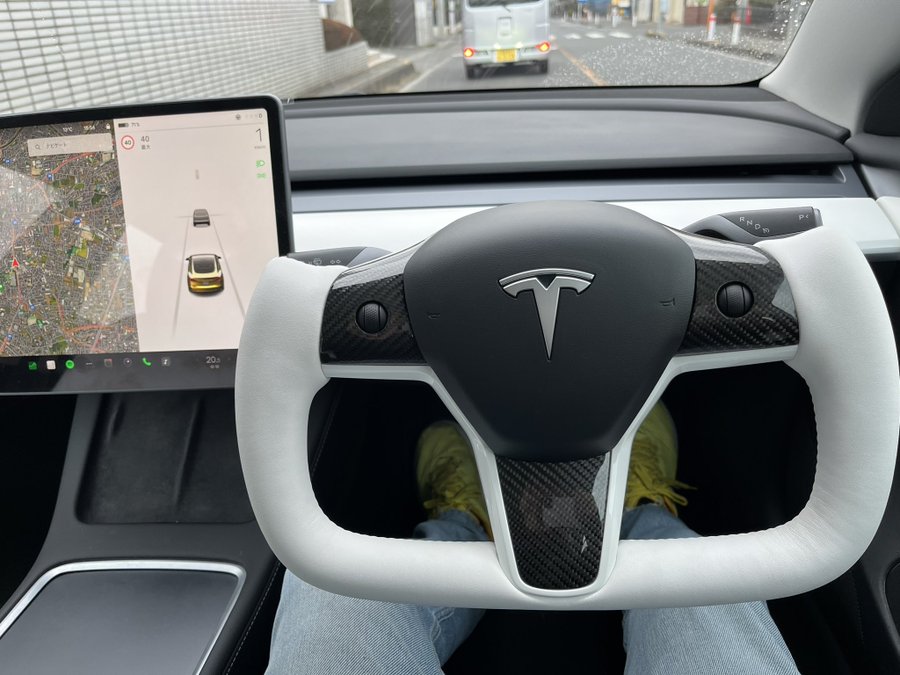 C*O様 【美品】テスラヨークハンドルAroham製（モデルY2022-23) 美品】テスラヨークハンドルAroham製（モデルY2022-23) 工具付き LANBO