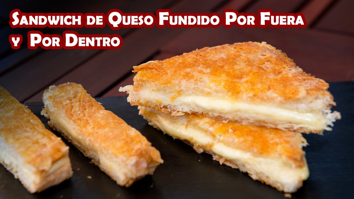 Sandwich de Queso Fundido Por Fuera y Por Dentro Supremo. youtu.be/pM4wAjDpzDI  #recetas #sandwich #queso #desayunos #merienda