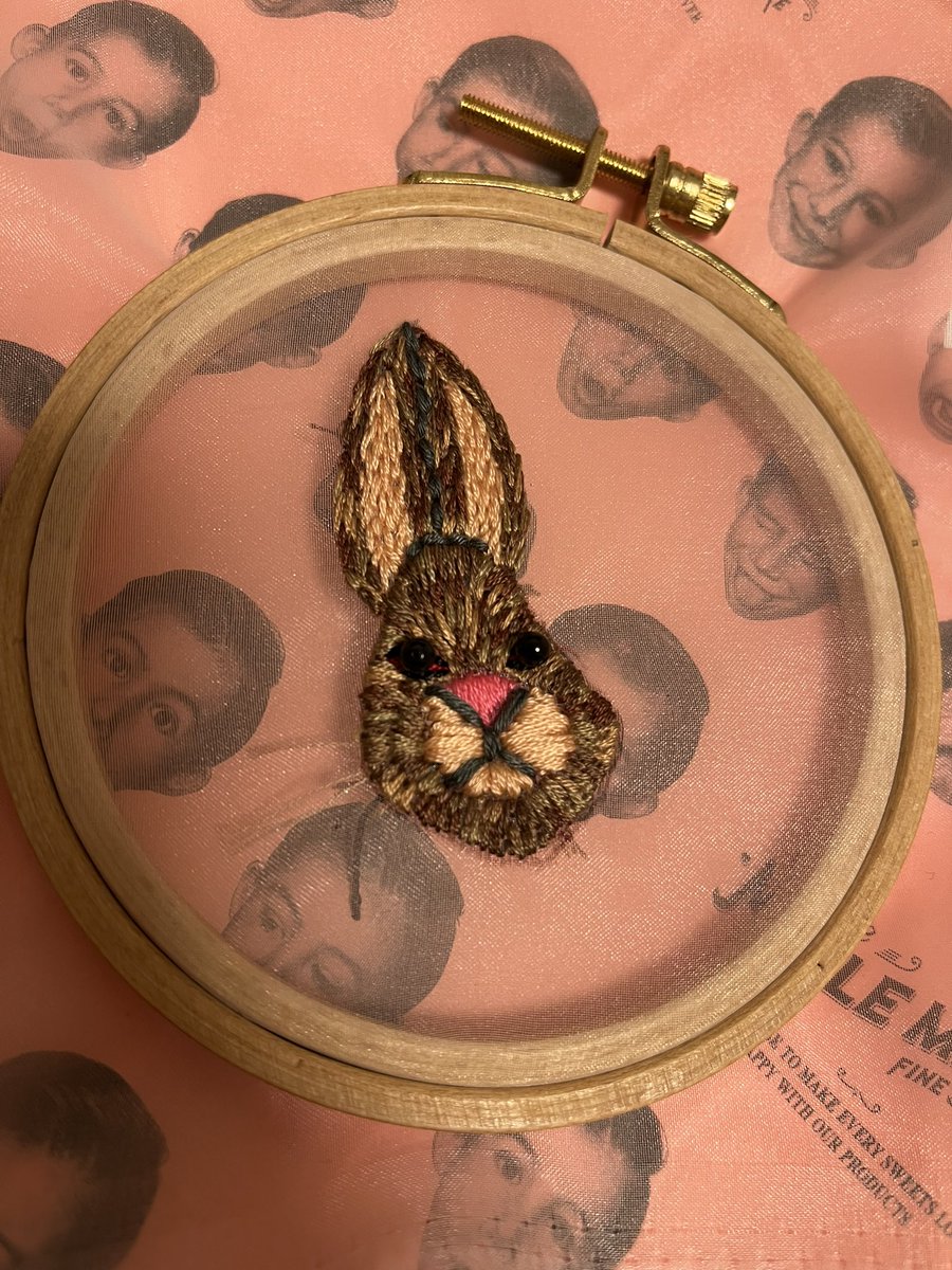 最近ハマってる刺繍です。
結構リアルなうさぎさんが誕生しました🐇