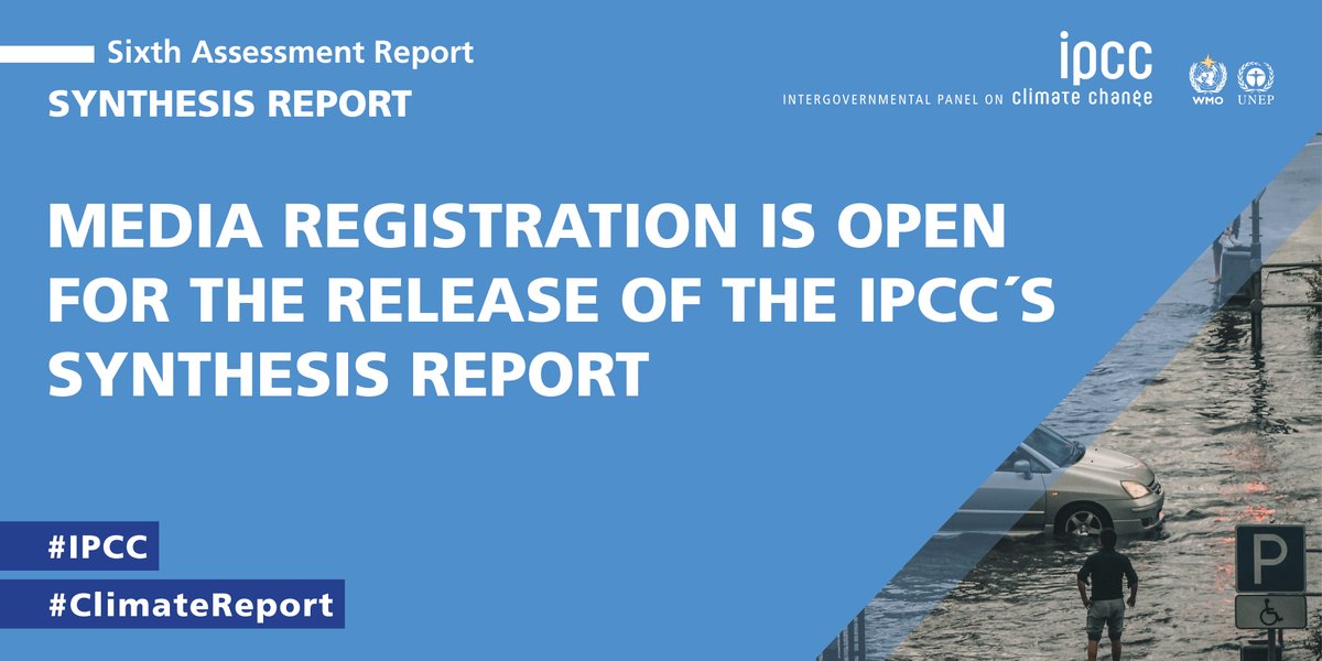 #IPCC’s Synthesis Report of the Sixth Assessment Report is due to be released on 20 March 2023. 

Today is the last day for media to register for embargoed materials &amp; to ask questions in the press conference.

➡️ Terms of the embargo must be respected 
➡️ bit.ly/MASYRreg