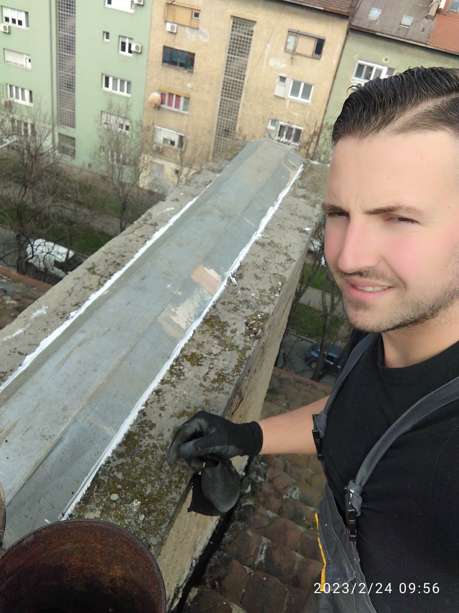 Lav23087777's tweet photo. #Danasnji Radovi : zamena Biber
Crepova oko 30 polomljenih ๐๐๏ธ Saniranje pukotina na dimnjaku I montaza lima 2 kom na razlicita dva dimnjaka .
Visina oko 40m ,veliki rizik Ali sam zavrsio posao .
Zadovoljno ... ๐๐ฏ๐ป๐๐
https://t.co/0oz6qHyX8N