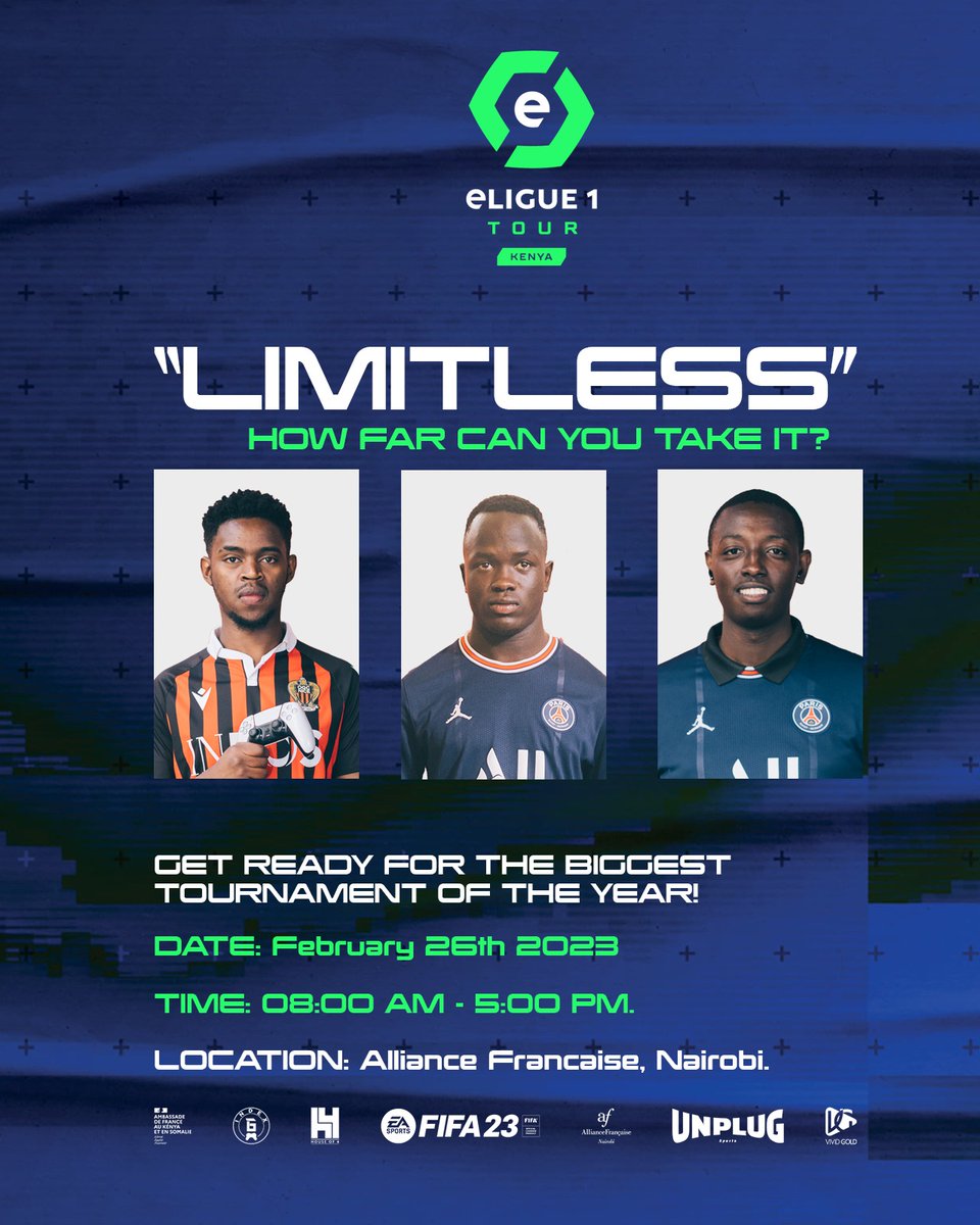 All the big boys will be playing the #eLigue1Tour this Sunday.

Fox - ✅ (Defending Champion)

<a href="/_stylz/">Stylz</a> - ✅ (Kenya's Rep at Birmingham 2022)

Viera - ✅ (Kenya's rep at GEG, Istanbul,2022)

#eLigue1KE

✍🏿 | Art by <a href="/Houseof4_ke/">House of 4</a>