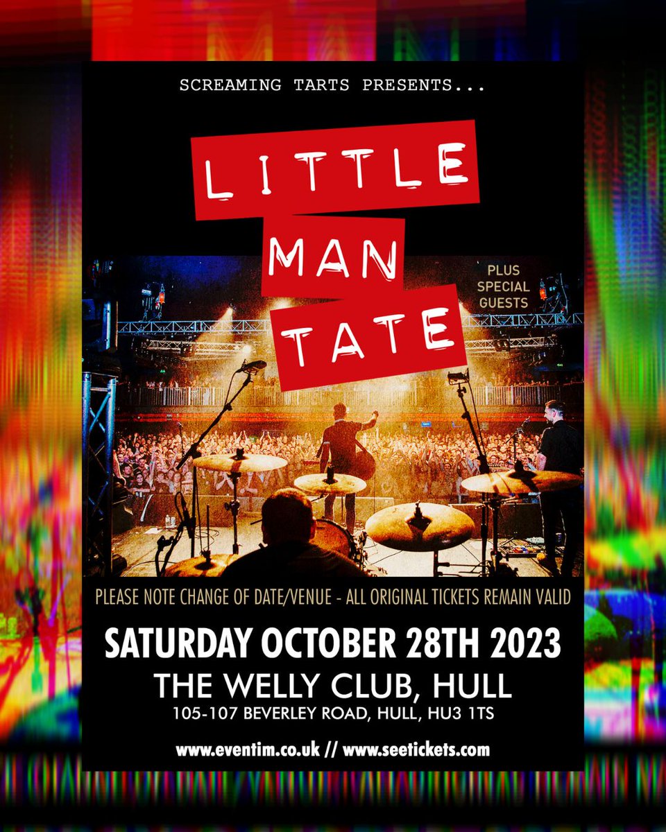 🎟️ ON SALE NOW 🎟️ @Littlemantateo1 are playing The Welly on October 28th! Tickets available at bit.ly/3StgW1V