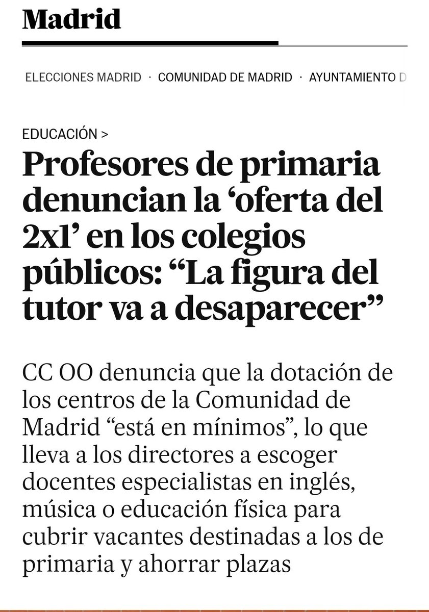 No hay nada más importante para un niño en su etapa escolar que la figura de su maestro tutor. Los recortes y el bilingüismo están minusvalorándola y dejando a los maestros de primaria sin el trabajo que le corresponde. Por el bien de la educación debemos parar esto.
