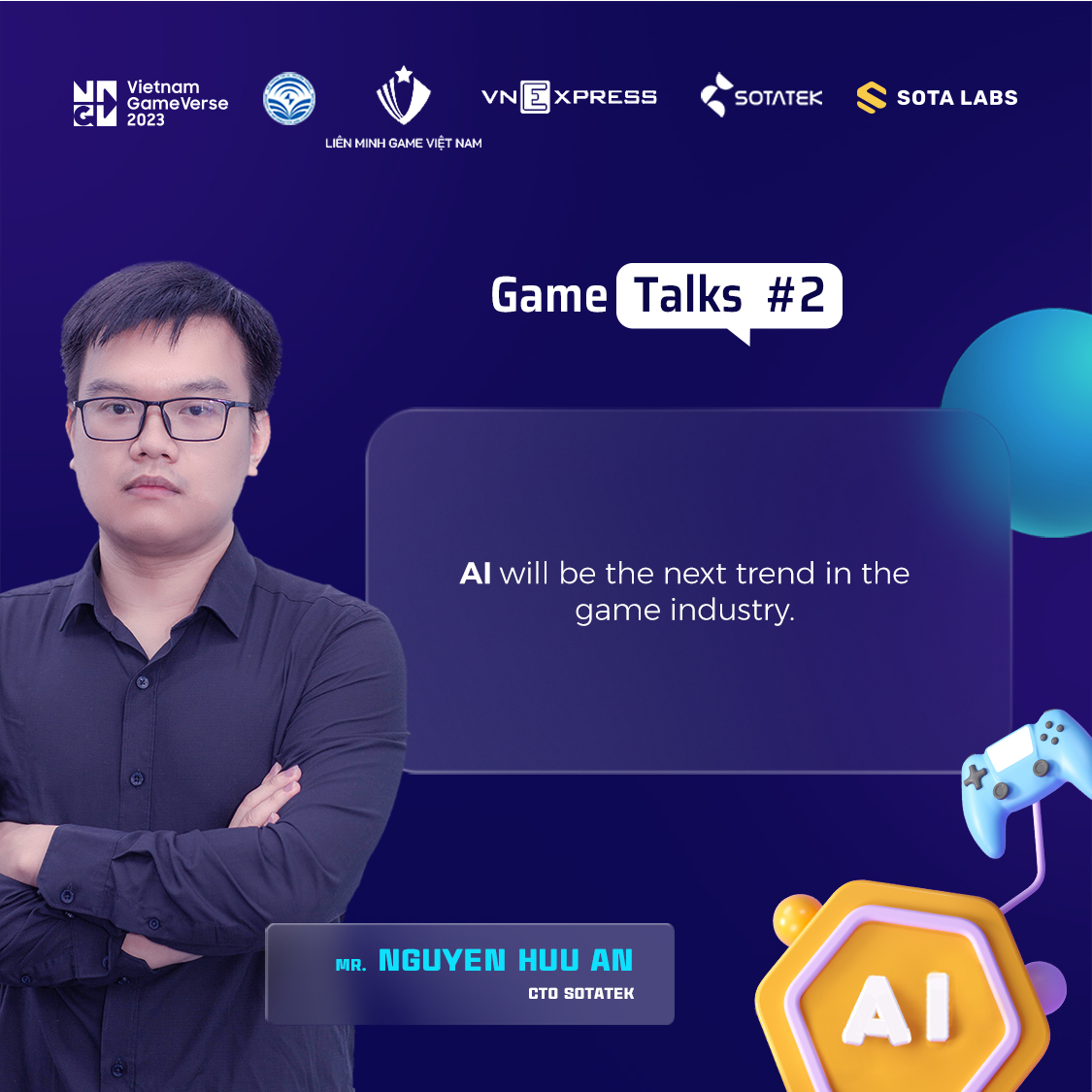 SotaTek's tweet photo. 🔮 What distinct advantages can #blockchain technology create for gaming products? A new solution called #Blocklens from #SotaTek is coming?

🚀Let's wrap up Game Talk #2, ""Blockchain Game - Future After the FOMO"" by looking at some comments from Mr. An
#SotaLabs #VnExpress https://t.co/qocNkMgHcx