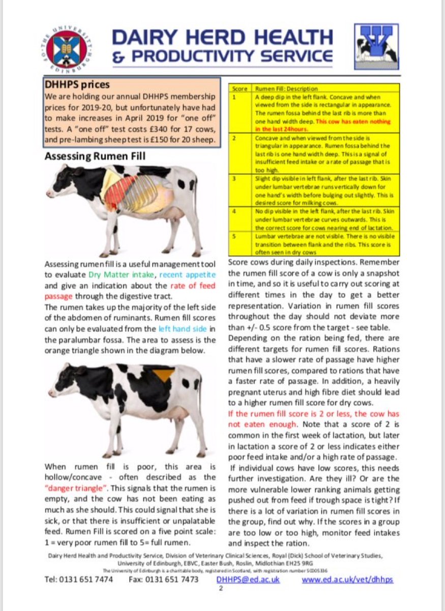 ruminantpremier's tweet photo. And this DHHPS @TheDickVet newsletter on rumen fill stresses again it is a vital measure of dry and fresh cow health. Data from our TMS shows higher rumen fill scores give better transition with better health and productivity #bettertransition #totaltransition https://t.co/IFnnwTyP9S