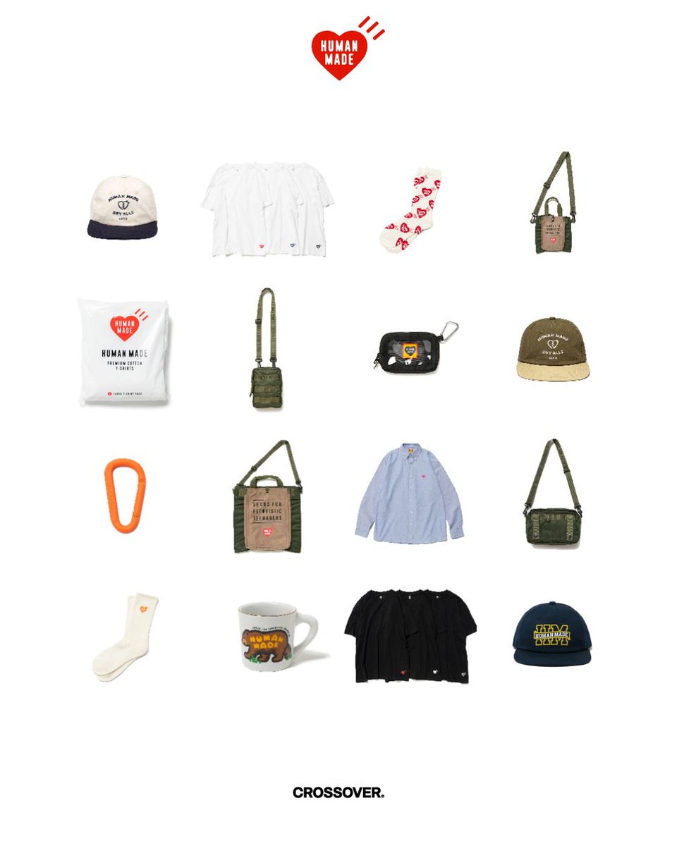 Launched by NIGO in 2010, Human Made is a lifestyle brand based in Tokyo with the concept of "The Future Is In The Past".

Human Made Season 25 Spring/Summer '23 First Drop available tomorrow 11:00am, ONLY at #CROSSOVER Online.

#HumanMade
