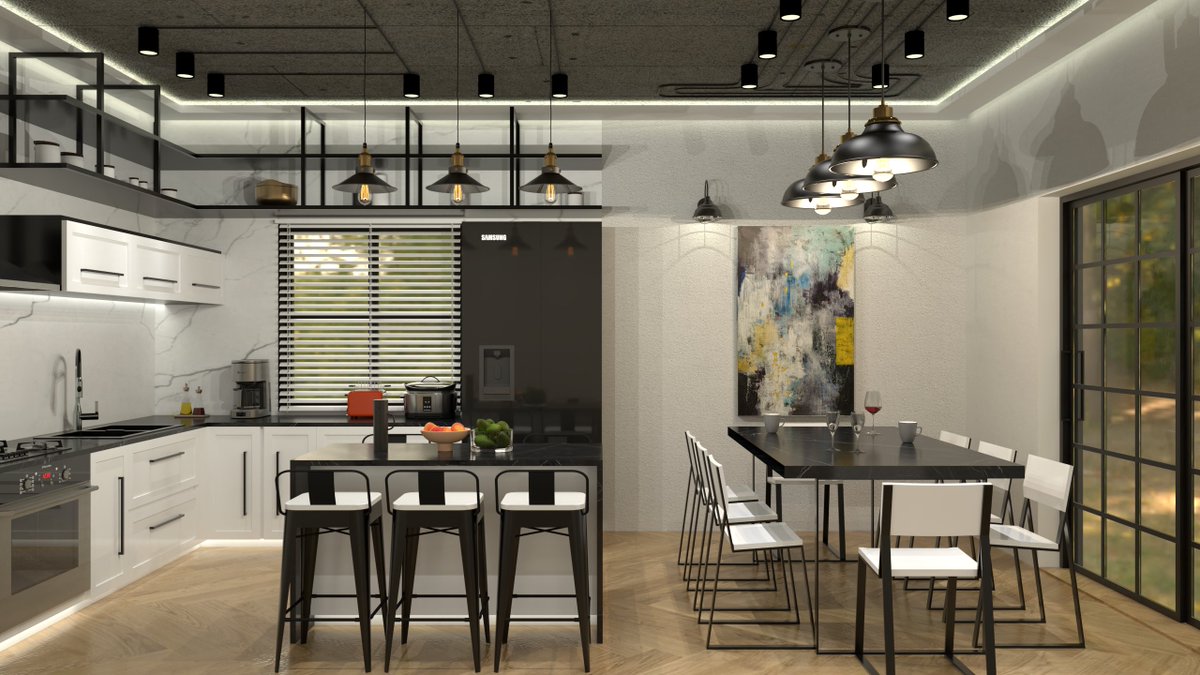Fahim63227301's tweet photo. Industrial Style Kitchen designed by me
Visit this link to explore my packages: https://t.co/4yxROu8J9F
#interiordesign #kitchendesign #3drendering #classicalinterior #classicaldesign #Kaveh #LISAxCelineWinter23 https://t.co/Yyj6IBLvub