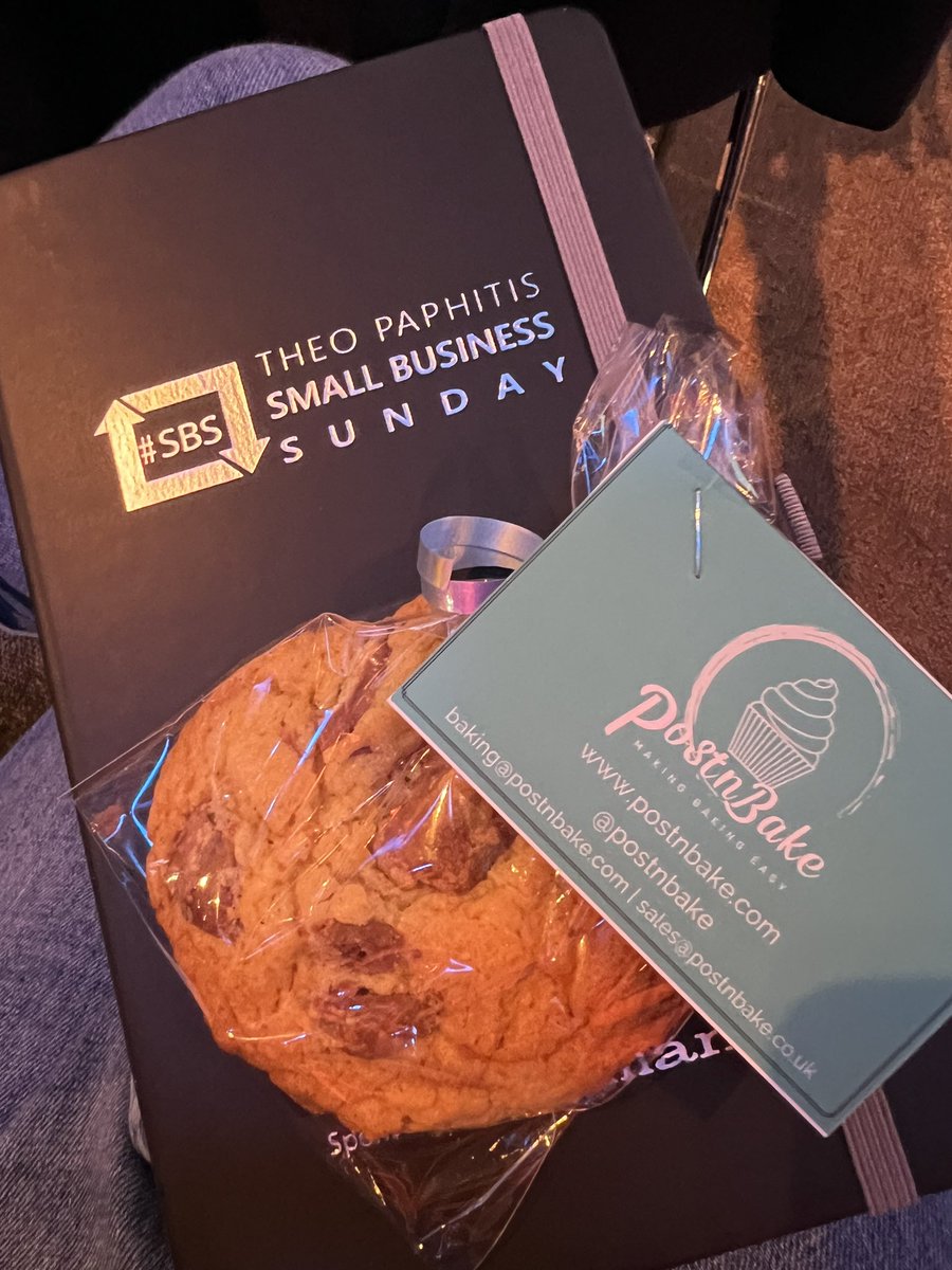Ready for the #SBSEvent2023 talks to begin, notebook care of <a href="/TheSBS_Crew/">#SBS Crew</a>  and snacks care of <a href="/PostnBake/">PostnBake | #sbswinners 2021</a> - thank you!