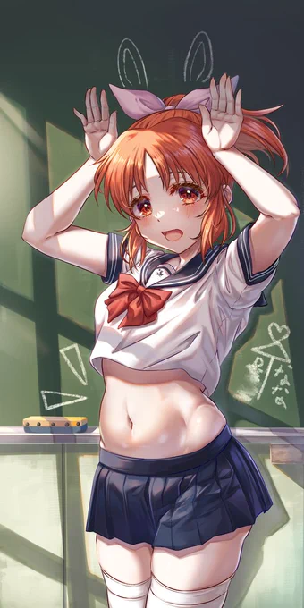 P「菜々さん、うさみみポーズしてみて」(サムネ太ももが隠れてしまってるのでクリック推奨です。) #デレマス #安部菜々 