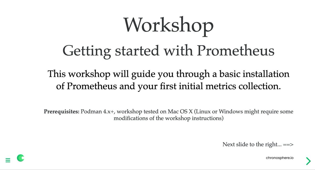 ericschabell's tweet photo. Kicked off the development of my #free #online self paced #workshop. Getting started guide to #cloudnative #observability with #opensource metrics monitoring  that's part of the @CloudNativeFdn. Lab 1 - Intro to Prometheus is live. @PrometheusIO #o11y
https://t.co/D6RIivbmPw https://t.co/VwcEEEcgi5