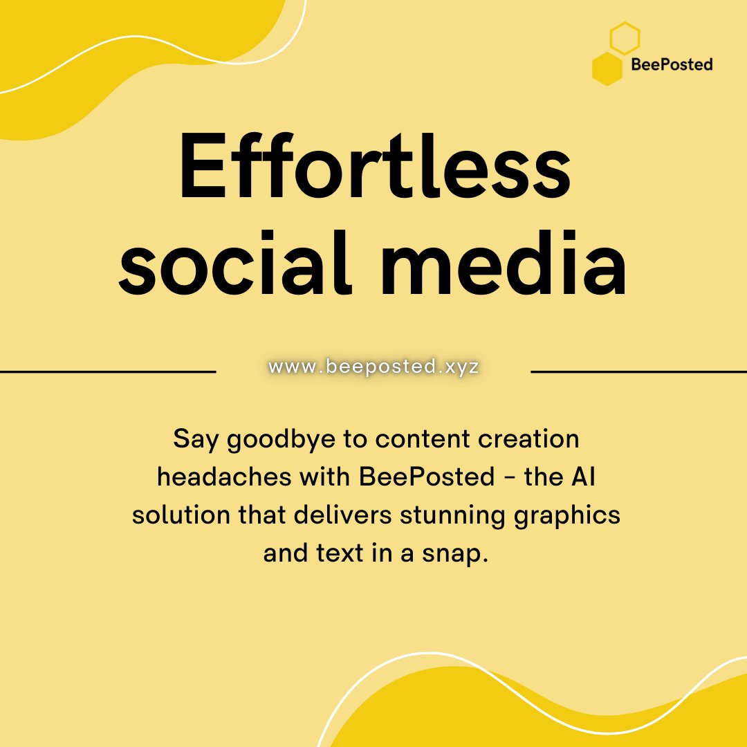 beeposted's tweet photo. Did you ever face the blank page problem when creating social media posts for your business? 

Try BeePosted and never run out of content ideas again!

Join our wait list here: https://t.co/IbRp0WGQ0G

#socialmedia #content #business #ai #artificialintelligence https://t.co/mU10MuAB7q