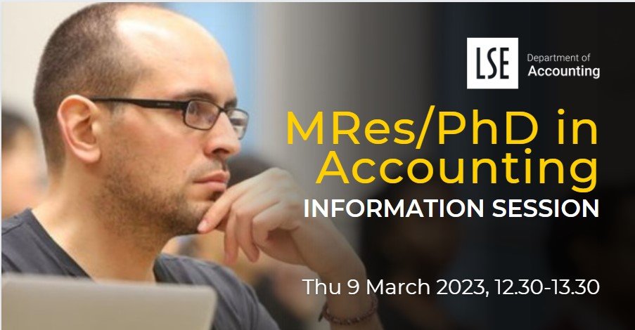 LSE_Accounting's tweet photo. Explore our accounting research areas, learn about the application process &amp; connect with programme faculty/current students at our next Info Session - 9 March 2023. Register 👉 https://t.co/cBc7fozhE3 #studyatLSE 
@LSEPhD @StudyLSE @LSEExecEd https://t.co/YsI4k4tN5Z