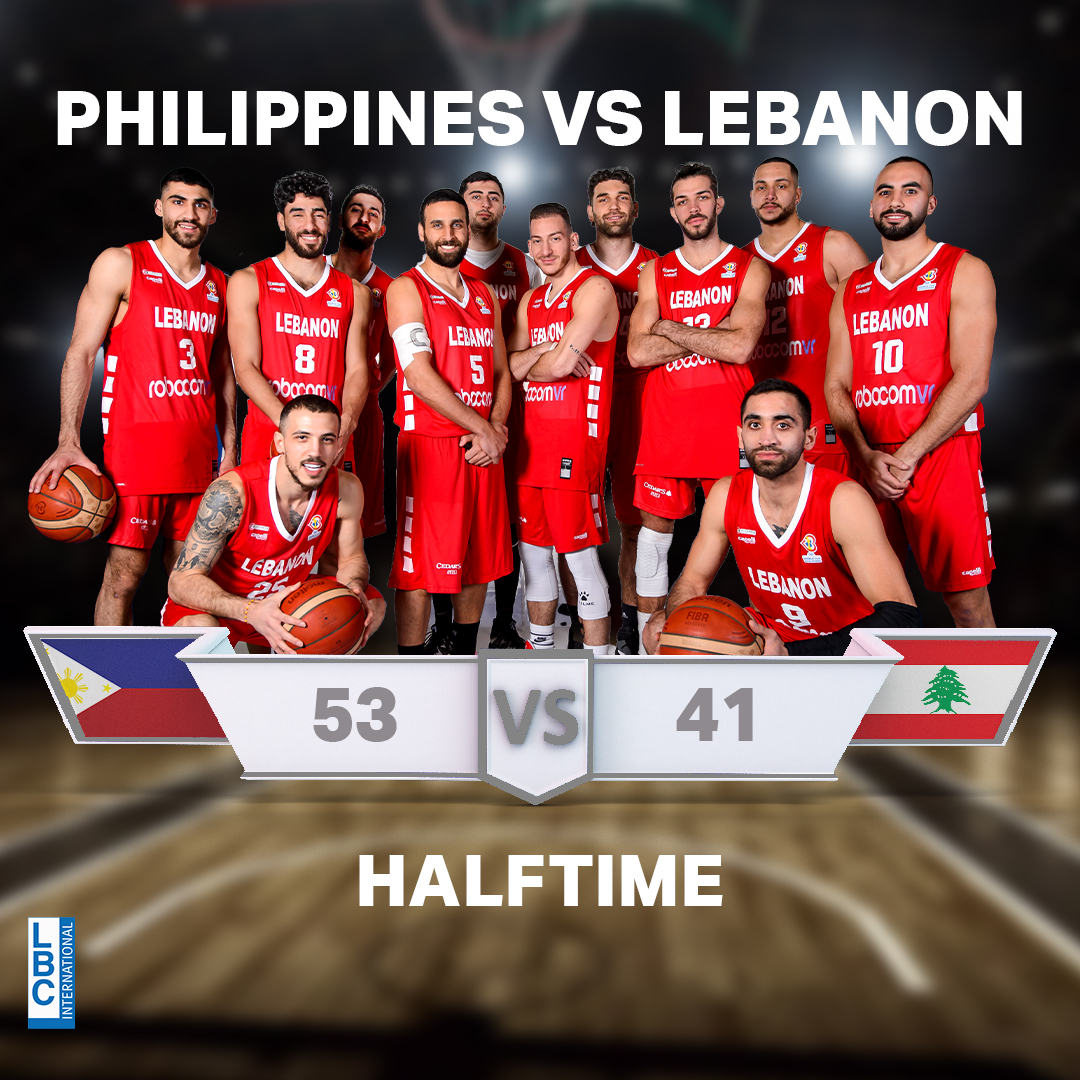 Half Time results | #Lebanon Vs #Philippines | #WinForAll | #WinForLebanon | #FIBAWC

Watch the game Live on LB2 and on lbcgroup.tv
<a href="/LBCISports/">LBCISports</a>
<a href="/LB_TWO/">LB2 International</a>