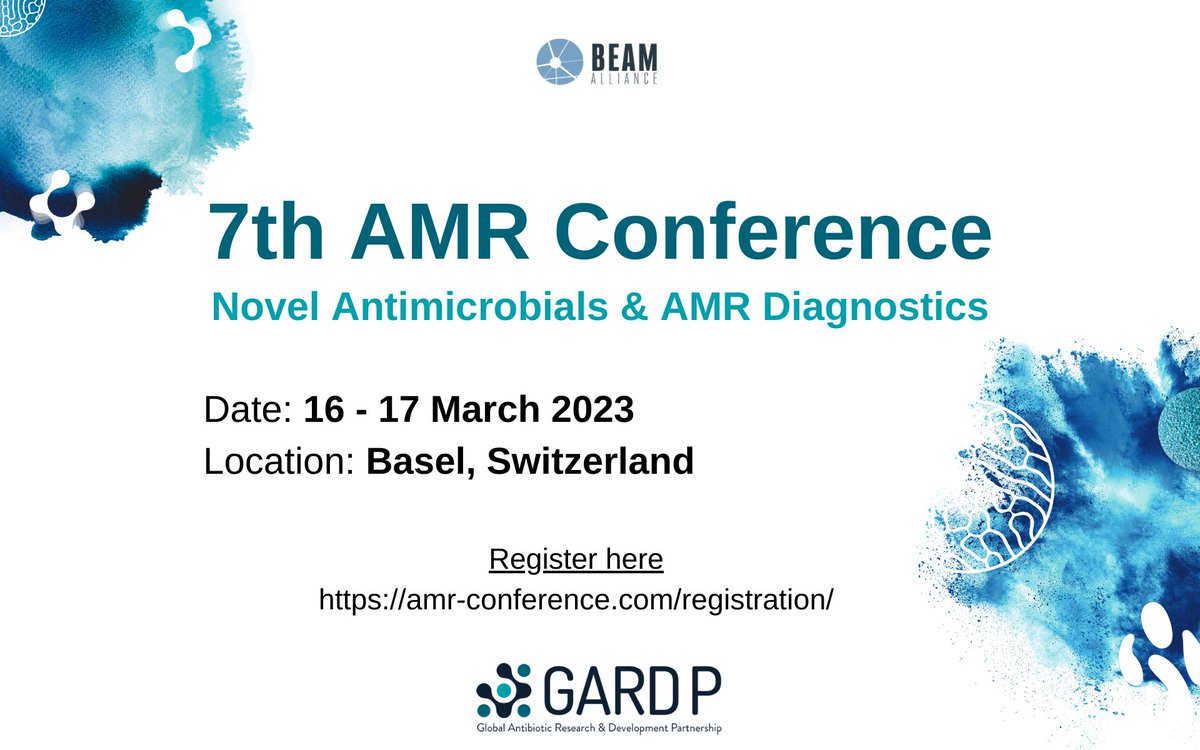 Global Antibiotic R&D Partnership (GARDP) (@gardp_amr) on Twitter photo Come and join us at the next #AMR_Conference in Basel!
We’ll discuss the most urgent challenges in bringing to market new #antimicrobial therapeutics and diagnostics.
📅 16 & 17 March 2023
Register here: amr-conference.com
<a href="/AllianceBEAM/">BEAM Alliance</a> <a href="/AMR_Conference/">AMR Conference</a> Come and join us at the next #AMR_Conference in Basel!
We’ll discuss the most urgent challenges in bringing to market new #antimicrobial therapeutics and diagnostics.
📅 16 & 17 March 2023
Register here: amr-conference.com
<a href="/AllianceBEAM/">BEAM Alliance</a> <a href="/AMR_Conference/">AMR Conference</a>