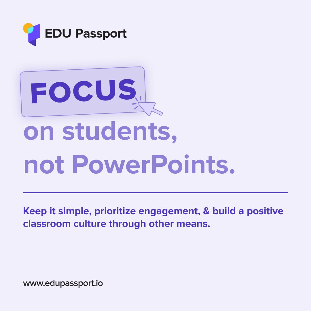 edupassport_io's tweet photo. ๐ฉ๐ Students should be the focus, not just the slides on the screen. Let's prioritize their learning. ๐
#educatorsoffacebook #teachersfollowteachers #educationmatters #international #teachabroadthailand #teachabroadchina #EDUPassport #WorkWithEDU https://t.co/E7YaCdNoSn