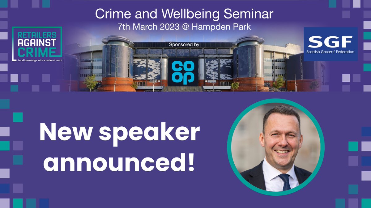 NEW SPEAKER ALERT 🚨

Russell Findlay MSP will speak on the economic effects of retail crime.

We have a fantastic line-up of speakers! Who are you looking forward to hearing from? 🤔

1 week left to get your FREE place 👉 bit.ly/3Ywb8Y7
<a href="/RussellFindlay1/">Russell Findlay MSP</a> <a href="/RACLtd/">RAC Ltd</a> <a href="/coopuk/">Co-op</a>