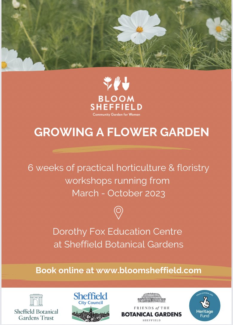 This is a wonderful opportunity to learn about horticulture and floristry in the Gardens with <a href="/BloomSheffield/">Bloom Sheffield</a>. Just a few places left! 

Part of our <a href="/HeritageFundNOR/">The National Lottery Heritage Fund North</a> funded education and engagement programme. More activities at sbg.org.uk/courses-and-wo…