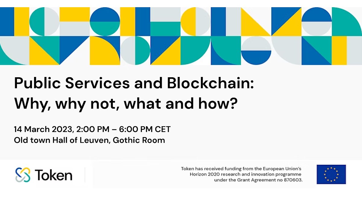✨Welcome to the final event of the 3-year <a href="/TOKEN_EU/">TOKEN</a> Project!
Join us on 14 March to explore the future of public services through blockchain &amp; real-life smart city use cases
Register here: eventbrite.fi/e/public-servi…

#DLT #SmartCities #TOKENProject