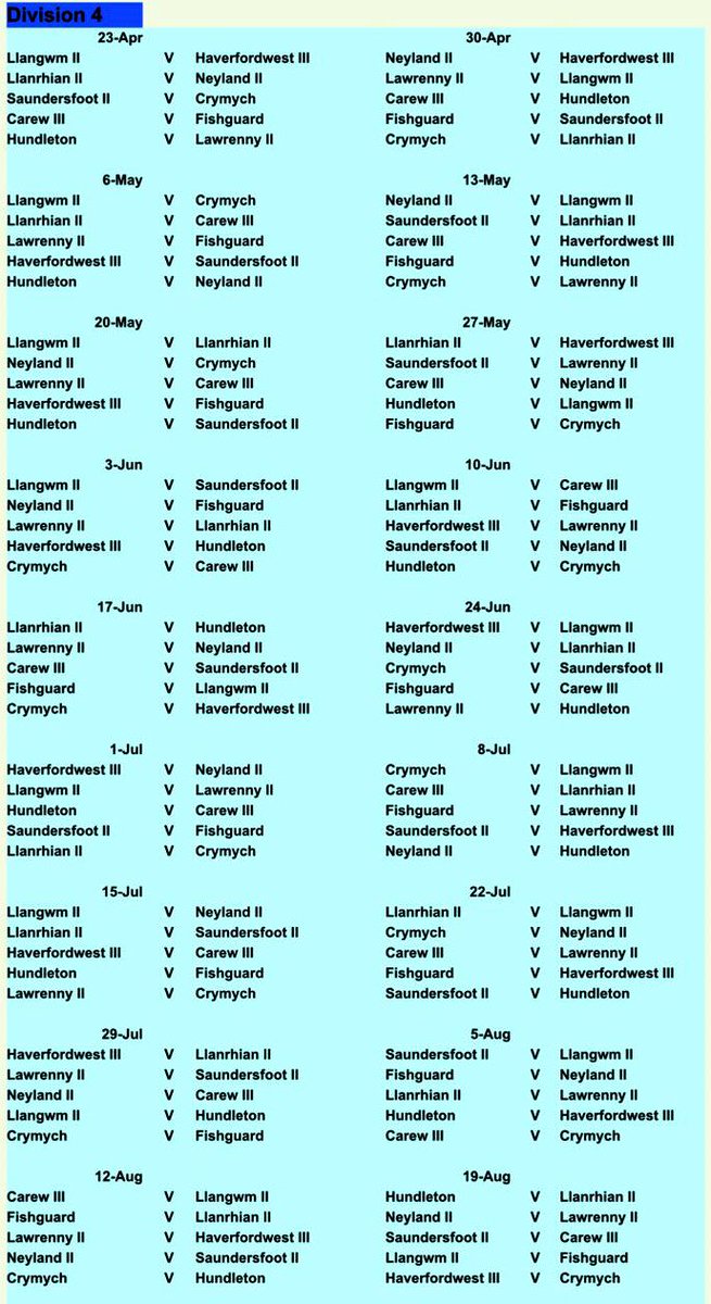 Hundletoncc's tweet image. League fixtures for the 2023 season 🏏