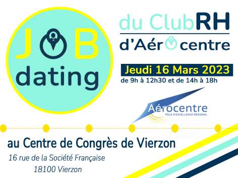 Aérocentre (@aerocentreaper) on Twitter photo 📢 Le Club RH d'Aérocentre organise son #JobDating#1 de la filière aéronautique ✈ .
🏭 🚀 Industriels, vous avez des besoins >> lnkd.in/e9dQnmSZ
📅 >> Jeudi 16 Mars 2023
📍 au Centre de Congrès de Vierzon en <a href="/RCValdeLoire/">Région Centre-Val de Loire</a>
Plus d'infos >> lnkd.in/ewhVwBFQ 📢 Le Club RH d'Aérocentre organise son #JobDating#1 de la filière aéronautique ✈ .
🏭 🚀 Industriels, vous avez des besoins >> lnkd.in/e9dQnmSZ
📅 >> Jeudi 16 Mars 2023
📍 au Centre de Congrès de Vierzon en <a href="/RCValdeLoire/">Région Centre-Val de Loire</a>
Plus d'infos >> lnkd.in/ewhVwBFQ