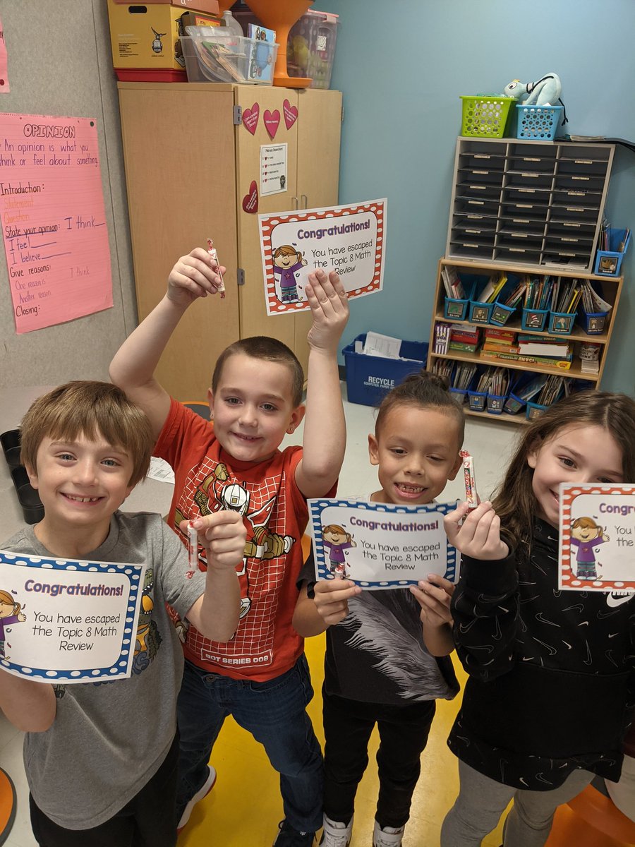 My little first grade smarties <a href="/BPEStitans/">Brook Park Elementary School</a> loved reviewing our most recent math topic with the <a href="/breakoutEDU/">Breakout EDU</a> kits!