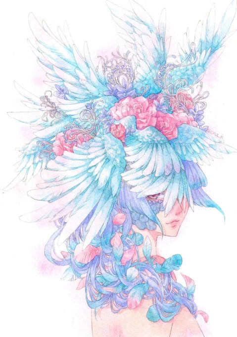 #アナログ絵で魅せてみよ「Can you see me ?」シリーズで。 