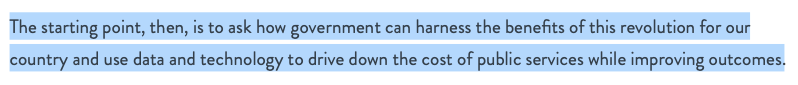 22. Twice in the document Blair refers to "the starting point" of moving to the new technology. He suggests governments using "data and technology" but to do that you will have to "reinvent the state".

How is he going to do that. By the Digital ID of course. 