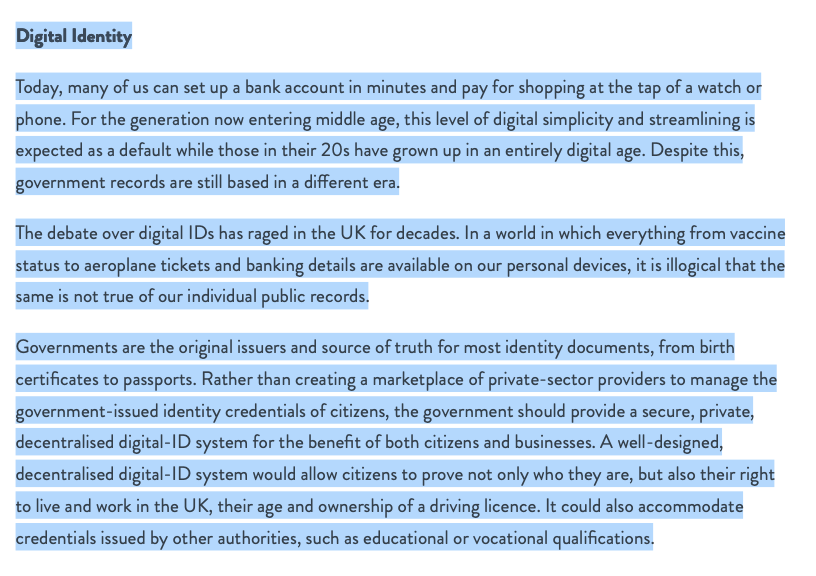 23. For the sake of completeness I have included in its entirety the section in the document on Digital IDs. It doesn't take a rocket scientist to work out what is going on. It is couched in the terminology of problem, reaction, solution.

The Digital ID will solve everything 