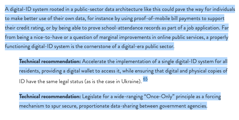 23. For the sake of completeness I have included in its entirety the section in the document on Digital IDs. It doesn't take a rocket scientist to work out what is going on. It is couched in the terminology of problem, reaction, solution.

The Digital ID will solve everything 