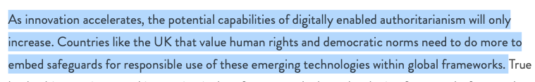 26. "The UK values human rights and democratic norms"

Am I missing something here ? This was the same Blair who in his 2021 accounts

“argued in favour of vaccine passports and Covid passes in the BMJ”

A Digital ID would be repressive & authoritarian & an abuse of human rights. 
