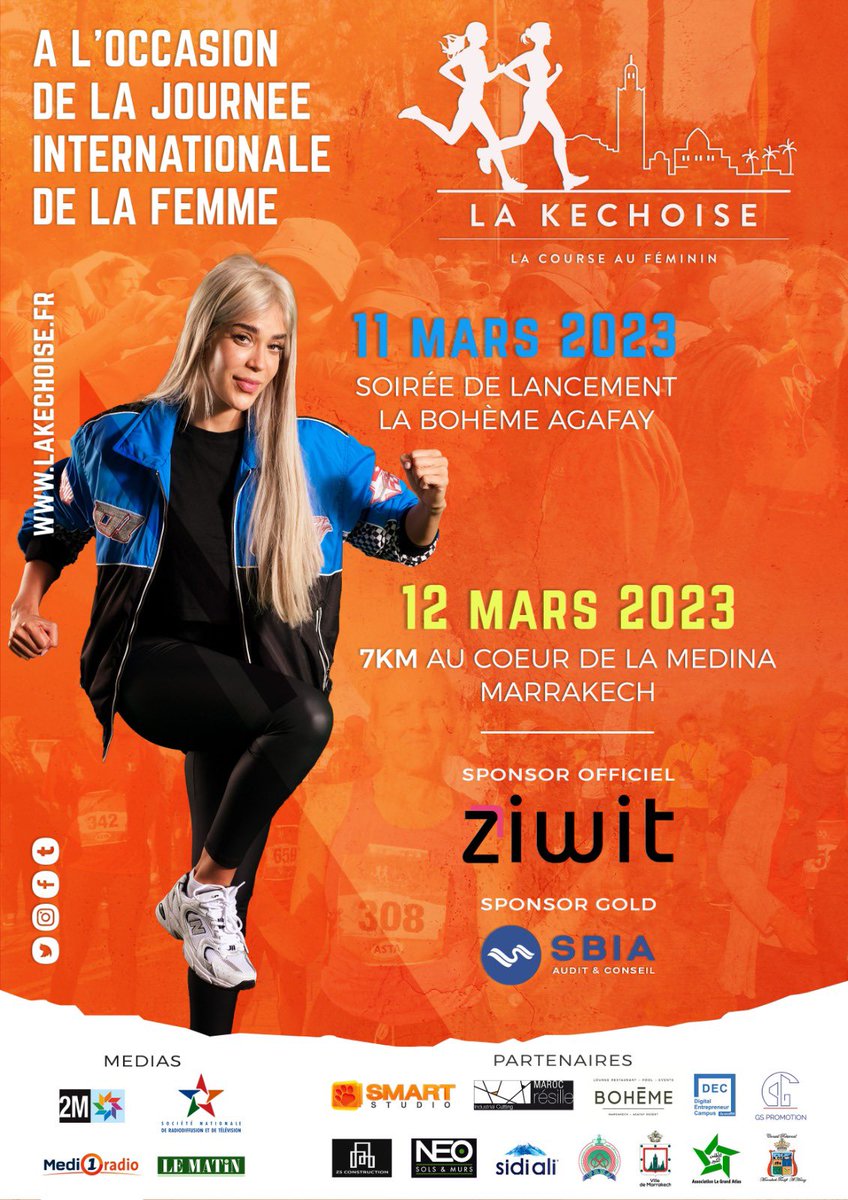 ZIWIT est le sponsor officiel du marathon féminin 2023 de Marrakech "LA KECHOISE"Une occasion pour nous de défendre le rôle majeur des femmes dans la réussite de chaque société, mais aussi de dénoncer les nombreuses inégalités qui continuent d’exister et que nous devons combattre