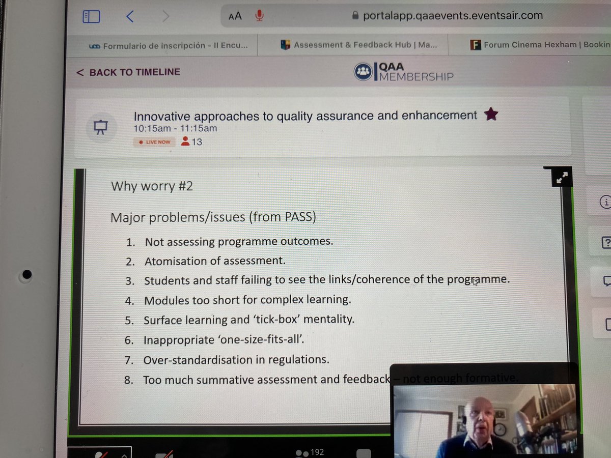 kay_sambell's tweet photo. Jackie Smart and @profpeterbrad usefully talking about PASS (Programme Focused Assessment) @PASS_Bradford as a means of beginning to address many concerns around assessment in HE - and thinking about ‘conventional’ QA regs as barriers to synoptic PF assessment #QIconference23 https://t.co/PjsYhpITw2