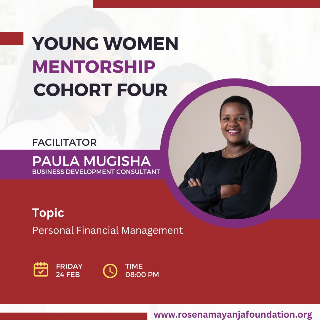 NamayanjaFound's tweet photo. Today we are honored to have a discussion with @hpaulamugisa as the facilitator for our Young Women Mentorship Cohort 4              We look forward to having a wonderful discussion with you dear #PersonalFinancialManagement https://t.co/mvko0Hg1la
