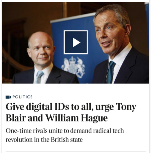 1. Why Has "Champagne Socialist" Tony Blair And His Institute For Global Change Been Appointed The UK Czar For Digital IDs ?

New 🧵 1/29 