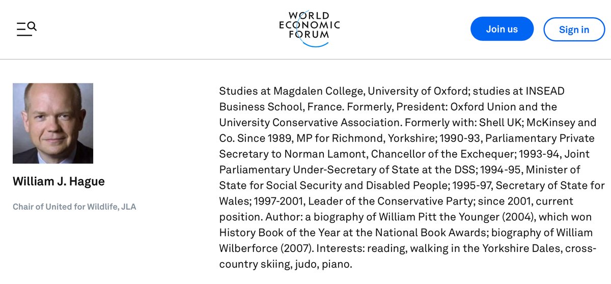 3. Both Tony Blair (Labour) and William Hague (Conservative) collaborated on the document. Surely it must raise a red flag for many that two former opponents on the opposite ends of the political spectrum worked together on this.
Both are WEF members.