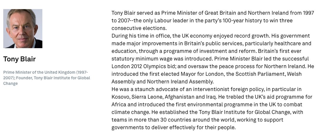 3. Both Tony Blair (Labour) and William Hague (Conservative) collaborated on the document. Surely it must raise a red flag for many that two former opponents on the opposite ends of the political spectrum worked together on this.

Both are WEF members. 