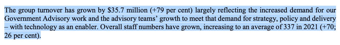 8. Like many companies TBIGC became very profitable in the pandemic. Looking at their 2021 accounts, the group turnover grew by $35.7 million (+79 per cent) from 2020.

Who ever said pandemics aren't profitable ?

 